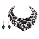 African Beads Jewelry Sets Women Bridal Crystal Statement Necklace Earring Jewelry Sets