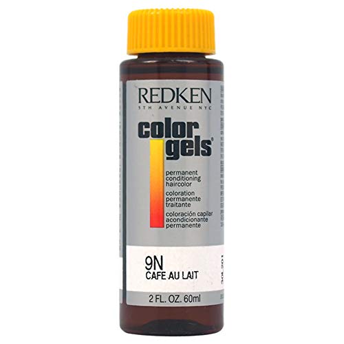 Redken Color Gels Permanent Conditioning 9N Cafe Au Lait Hair Color for Unisex, 2 Fl Oz