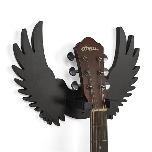 Hype String Guitar Wall Hanger || Wooden Guitar Hanger/Stand - Eagle Wings Design || For Acoustic,Electric Guitars and Ukulele ||