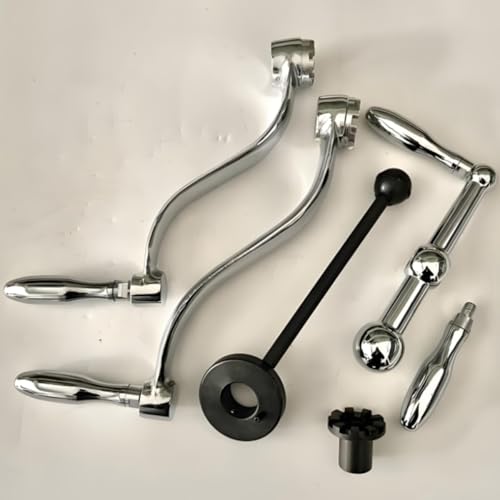 Image of M10 Revolving Handles Threaded Handle Crank Hand Wheel with Nuts for milling Machines lathes Grinders Mechanical Equipment Instruments and Industrial Equipment.s 1PCS