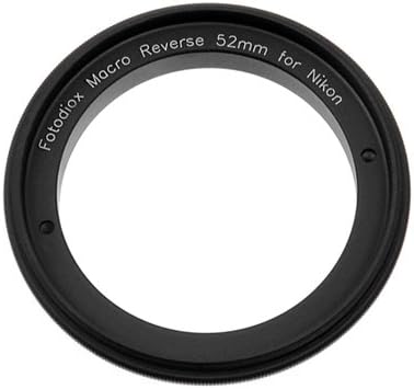 Fotodiox RB2A 52mm Filter Thread Lens, Macro Reverse Ring Camera Mount Adapter, for Nikon D1, D1H, D1X, D2H, D2X, D2Hs, D2Xs, D3, D3X, D3s, D4, D100, D200, D300, D300S, D700, D800, D800E, D40, D50, D60, D70, D70S, D80, D40X, D90, D3000, D3100, D3200, D5000, D5100, D7000, Fuji S1, S2, S3, S5