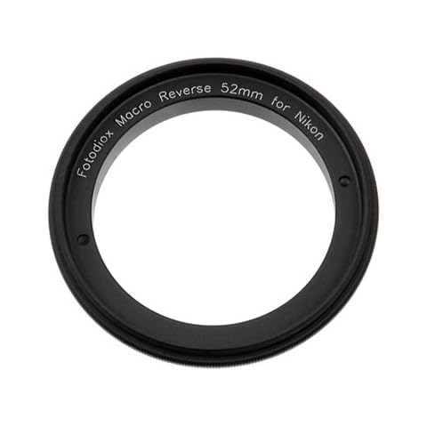 Fotodiox 52mm Filter Thread Lens, Macro Reverse Ring Camera Mount Adapter, for Nikon D1, D2, D3, D3x,D3s, D100, D200, D300, D300s, D700, D40, D40x, D50, D60, D70, D70s, D80, D90, D3000, D3100, D5000, D7000 Cover