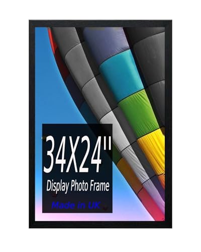 Modern Black 34x24'' Wall Picture Frame - Sleek Photo Frame for Home Decor - Easy to Hang, Elegant Design - Family Portraits, Art Prints, and Memories
