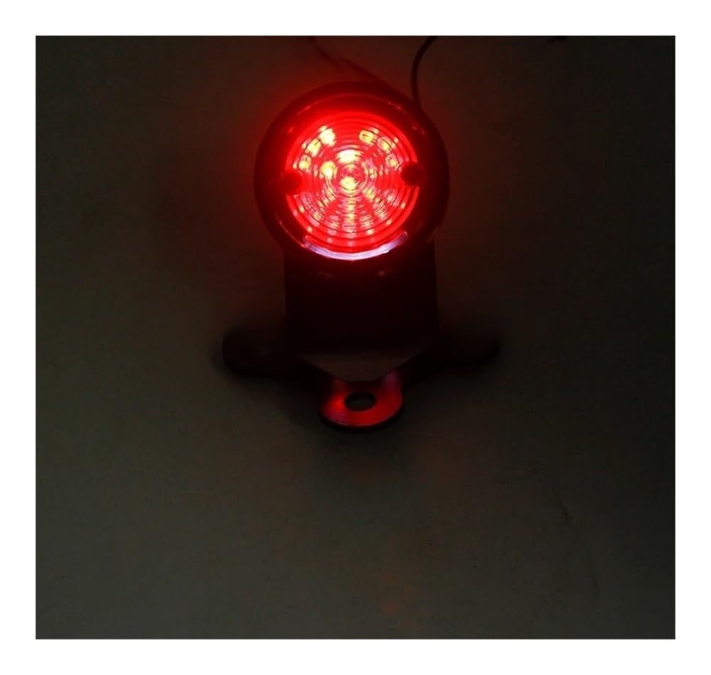 Fanale Posteriore A LED In Ottone Per Moto, Con Luce Targa E Stop, Adatto Per Harley Cafe Racer Chopper Bobber
