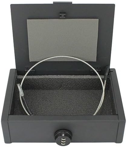 SITITEK SAFE-K Portable Car Safe with a Fixing Cable | Gun Lock Box with a Combination Lock
