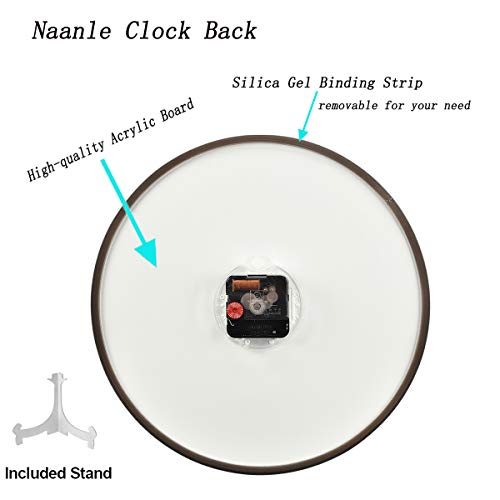 Naanle Vintage Mandala Pattren Round Wall Clock, 9.5 Inch Silent Battery Operated Quartz Analog Quiet Desk Clock for Home,Office,School - Image 6