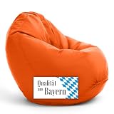 Bruni Kinder-Sitzsack Classico S in Orange – Sitzsack mit Innensack für...