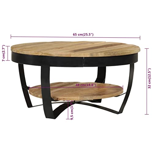 Table Basse Industrielle Bois de Manguier 65x32 vidaXL