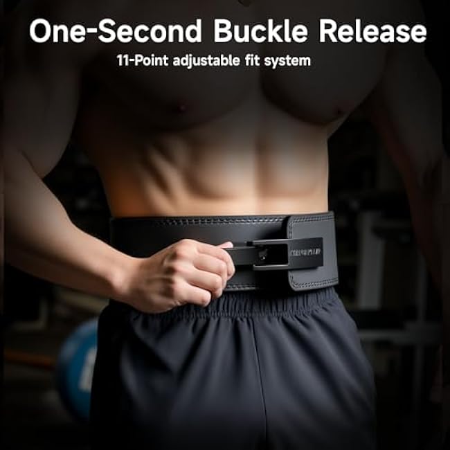 MANUEKLEAR 10mm Thick & 4inch Wide Weight Lifting Belt Lever, Lever Belt Weightlifting for Men and Women, Powerlifting Lever Gym Belt for Squat Deadlift Workout