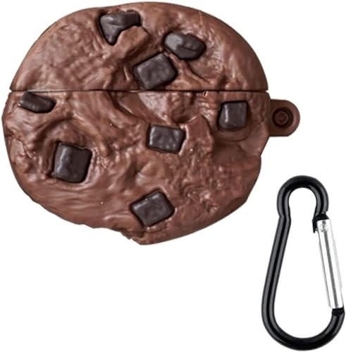 Image of Techmount Compatible with Airpods Pro GEN-2 (2022) Case Cover Silicone Cartoon Character 3D Cover Wtih 360 Protection Airpods Pro 2 Cover Case (NOT for Any Other AIRPODS) (Brown Cookies)