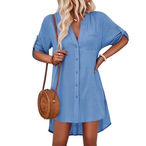 Cache-maillot de bain femme AI'MAGE bleu XL fini les coups de soleil sur la plage