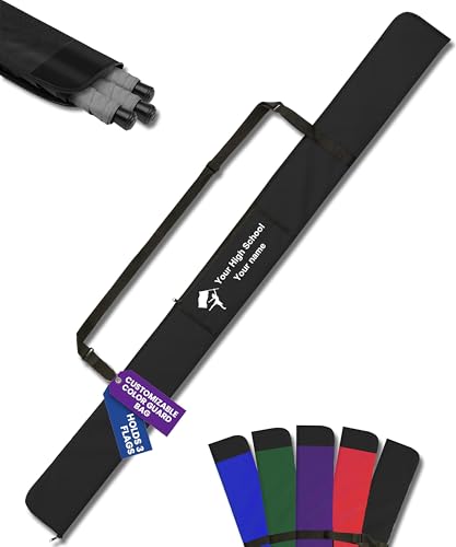 Color Guard Flag Bag Customizable Equipment Storage Bag holds 3 Flags Gloves Flag Tape Marching Band Winter Guard Color Guard Gifts Water Resistant Color Guard Flag Pole Holder Made in the USA