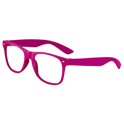 Ciffre EL-Sunprotect® Klar Glas Nerdbrille Brille Nerd Sonnenbrille Hornbrille Streber Pink Cover