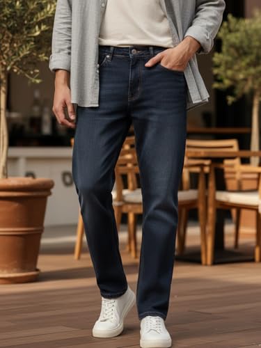 Image of Urbano Fashion Men's Regular Fit Washed Jeans Stretchable
