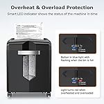 Bonsaii 12-Sheet Micro Cut Shredders for Home Office, 60 Minute P-4 Security Level Paper Shredder for CD, Credit Card, Mails, Staple, Clip, with Jam-Proof System & 4.2 Gal Pullout Bin C266-B - Image 5
