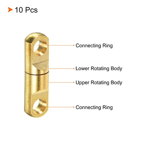 PATIKIL Fishing Heavy Swivel, 10Pcs 374lb Copper Bearing Wind on Terminal Tackle for Big Game Fishing Golden - Image 3