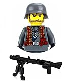 Battle Brick German WW2 Soldier MG34 (SKU17) Custom Minifigure