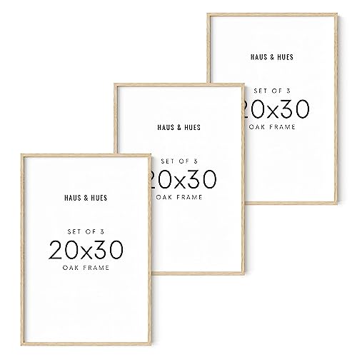 HAUS AND HUES 20x30 Picture Frames - Set of 3: Beige Framed Poster Frames