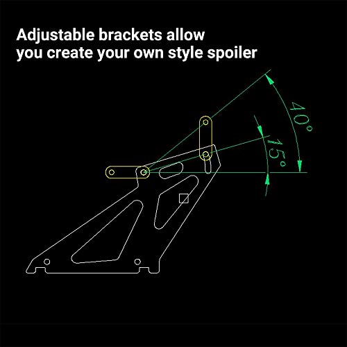 Kkoneauto 47Inch Gt Wing Spoiler Adjustable Car Rear Trunk Spoiler Wing Racing Spoiler Universal, Lightweight Abs Car Spoiler Wing Gt Style (Glossy Black) #TOP5