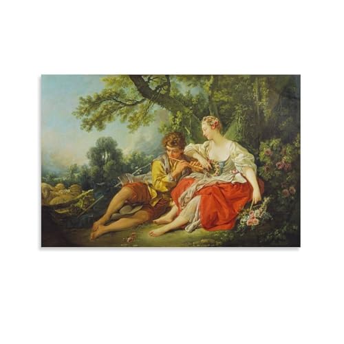 Impression sur toile François Boucher pour habiller un grand mur vide de salon avec élégance