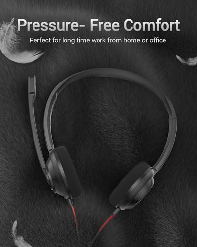 image for NUBWO HW02 USB Computer Headset with Clear Chat Microphone, Lightweigh