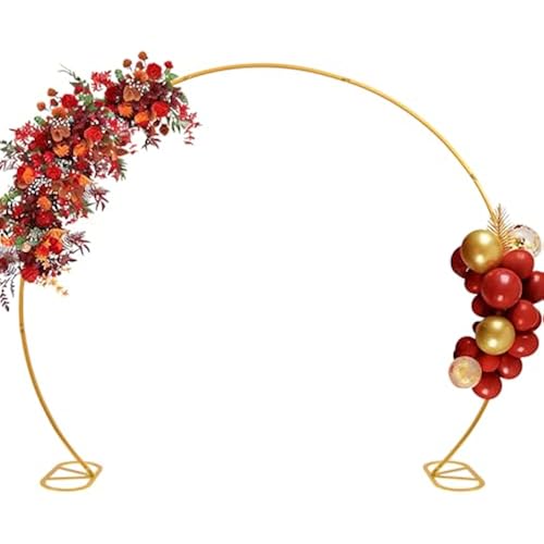 8ft Balloon Arch Stand,Round Backdrop Stand,Golden Circle Wedding Arch Frame for Wedding,Valentine's Day,Birthday,Party,Friends Gathering,Christmas,Garden Decoration