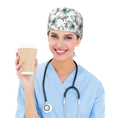 Image of Unisex Adjustable Surgical Sweatband - Elastic Bandage Cap - Scrub Caps for Nurse Working Cap