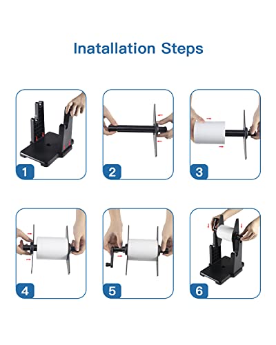 Polono Label Holder, 2 In 1 Fan-Fold Stack Paper Thermal Label Holder For Rolls And Fanfold Labels, Shipping Label Holder For Desktop Label Printer Accessory For Home, Office (Black) #TOP5