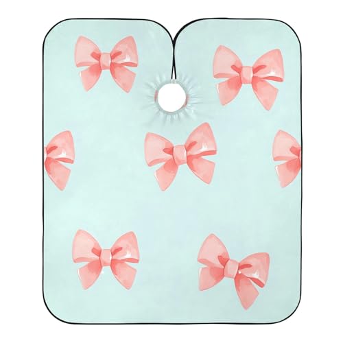 BOESI Graffiti Bow Pattern Barber Shawl, Waterproof Haircut Shawl, Haircut Salon Apron, Shaving Bib, 55 x 65 inches