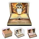 Aischens 3D-Kalender 2026, Kunstvoller Tischkalender mit Architektur-Motiv,Abreiß-Notizblock, Papierkunst-Notizblock, Geschenk für Weihnachten, Büro, Wohnraumdekoration (Eule-2026)