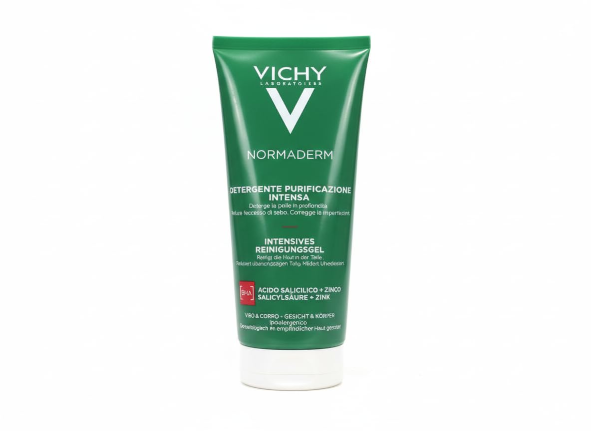 Vichy Normaderm Intensive Purifying Cleanser For Blemish-Prone Skin With Salicylic Acid and Zinc 200ml