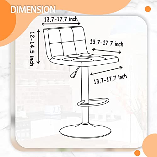 Sonnach Bar Stool Covers, Velvet Barstool Slipcovers With Back, Slipcovers For Short Stool (2, Dull Orange) #TOP5