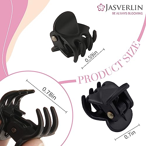 JASVERLIN Small Hair Clips Tiny Claw for Fine Thin Hair Women Little Girl Plastic Mini Accessories Clam Clip Styling - Image 2
