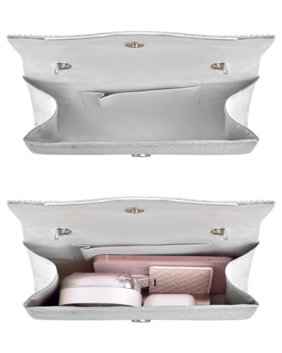 Image of TINDTOP Clutch Purses for Women, Formal Evening Bags Suede Shoulder Envelope Party Handbags Wedding Cocktail Prom Clutches