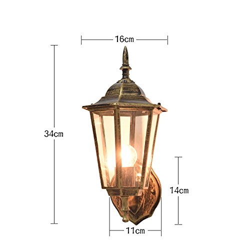 Lampe murale extérieure rétro bronze étanche pour balcon et escalier