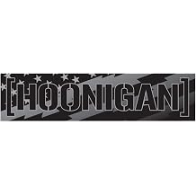 Hoonigan Stars and Stripes Censor BAR Sticker 8" Black/Gray