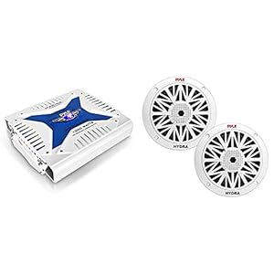 Pyle Hydra Marine Amplifier – Elite Series 1000 Watt 4 Channel Bridgeable Amp Tri-Mode Configurable & NCH Dual Marine…