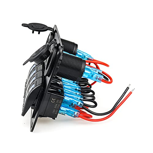 4 interruptores combinados de saída de painel basculante para 12V-24V ônibus RV iate