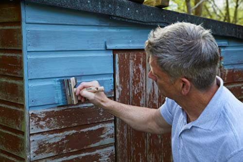 ProDec 100 mm Blockpinsel zum schnellen Malen mit Dispersionsfarbe, Mauerwerksfarbe, Holzbeize, Holzbehandlung, Lack auf Innen- und Außenwänden, Decken, Schuppen, Zäunen, ideal für raue Oberflächen