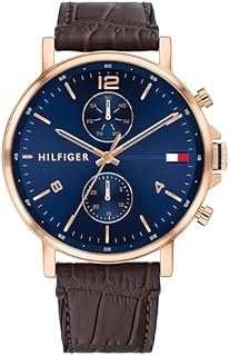 Tommy Hilfiger Analogue Multifunction Quartz Watch for men with Leather strap or Stainless Steel bracelet