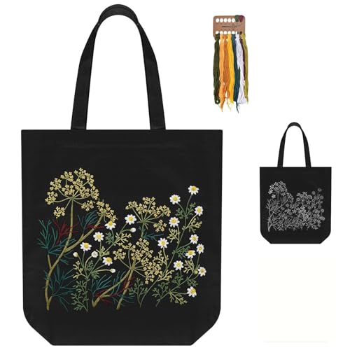Kit broderie point de croix débutant et son sac en toile à offrir pour Noël