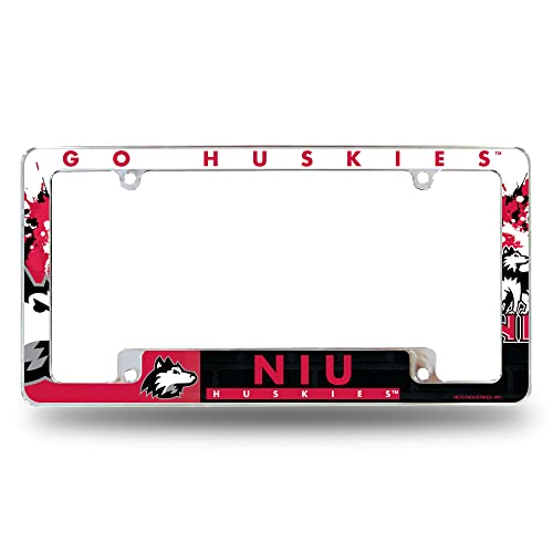Rico Industries NCAA Northern Illinois Huskies Primary 12" x 6" Chrome All Over Automotive License Plate Frame for Car/Truck/SUV