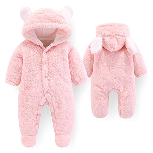 Winmany Newborn Baby Cartoon Bear Snowsuit Winter Coat Fleece Hooded Romper Jumpsuit thumb #2