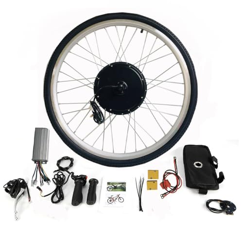 EUAIIPull E-Bike Umbausatz 28 Zoll Elektrofahrrad Vorderrad Motor Conversion Kit 48V 1000W Fahrrad Nachrüstsatz für Snowbikes Elektrofahrräder Motorräder