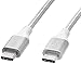 Produktbild AmazonBasics - Verbindungskabel, USB Typ C auf USB Typ C, USB-2.0-Standard, doppelt geflochtenes Nylon, 3 m, Silber