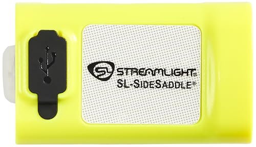 Image of Streamlight 61631 SL-Sidesaddle 400-Lumen USB Rechargeable Hands-Free Universal Hard Hat, Helmet, and Headgear LED Light with Mount Kit, Rechargeable Battery, USB-C Cable, Yellow
