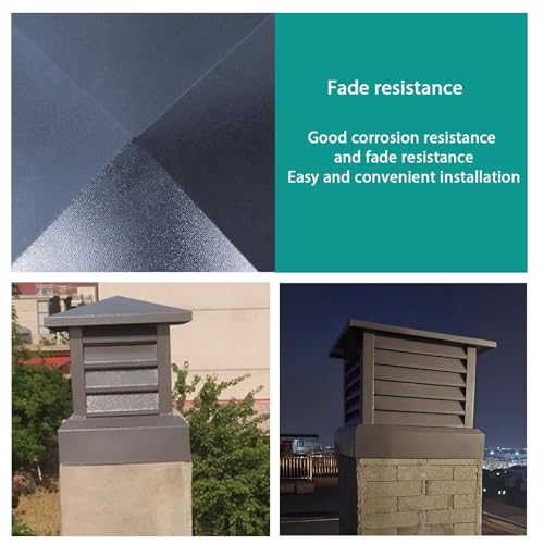 Protection de conduit de cheminée extérieur carré 10-26 po à persiennes