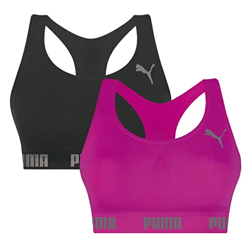 PUMA Kit 2 Tops Puma Nadador Sem Costura G 1 Pink - 1 Preto