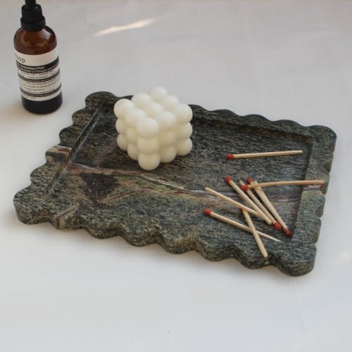 image for Natust Natural Luxury Scalloped Marble Tray 10.8
