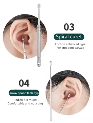 Image of ANTIL'S Reusable Ear Wax Cleaner Kit - 6-Piece Ear Cleaning Tool Set with Storage Box, Ear Curette, and Spring Ear Buds Cleaner for Safe & Effective Ear Wax Removal